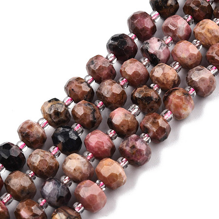 Natural Rhodonite Beads Strands G-N327-08Q-1