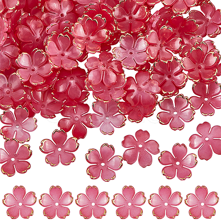 200Pcs Acrylic Bead Caps OACR-SC0001-83A-1