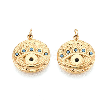 304 Stainless Steel Pave Rhinestone Pendants STAS-T069-72-1