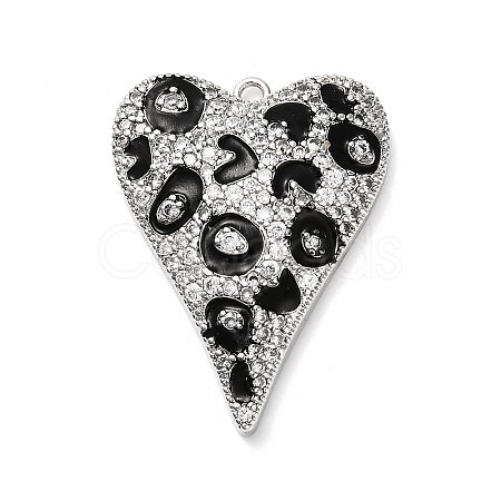Brass Micro Pave Cubic Zirconia Pendants KK-L229-077B-P-1