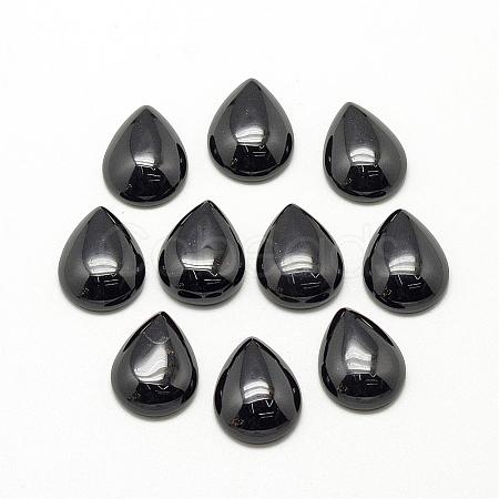 Natural Black Stone Cabochons G-R417-13x18-46-1