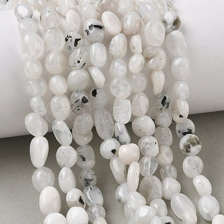 Natural Rainbow Moonstone Beads Strands GG-CBAAEDE-B05-1
