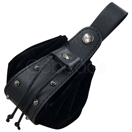 Viking PU Leather Drawstring Wallets with Antique Bronze Tone Iron Rivets AJEW-WH0816-099AB-02-1