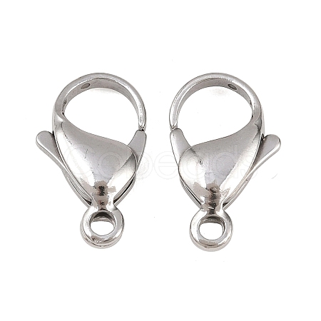Tarnish Resistant 304 Stainless Steel Lobster Claw Clasps X-STAS-G035-H-1