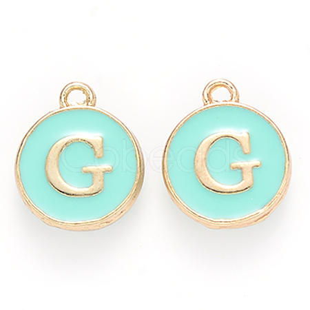 Golden Plated Alloy Enamel Charms LS-ENAM-S118-05G-1