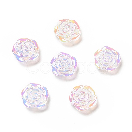 Opaque Acrylic Flower Cabochons MACR-C009-09-1