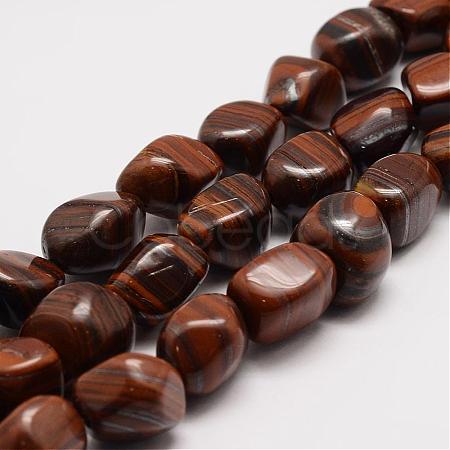 Natural Tiger Iron Bead Strands G-K153-D04-1