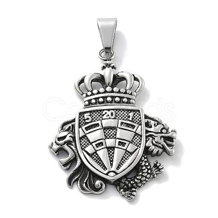 304 Stainless Steel Big Pendants STAS-Z098-02AS-1