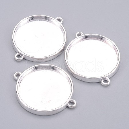 Tibetan Style Cabochon Connector Settings X-TIBE-C074-S-FF-1