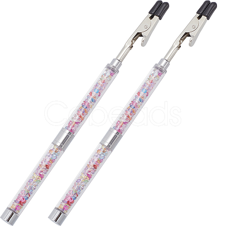 2Pcs Iron and PVC and Acrylic Alligator Memo Clips FIND-SC0011-25A-1