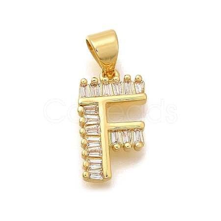 Rack Plating Brass Micro Pave Cubic Zirconia Pendants KK-L226-100G-F-1