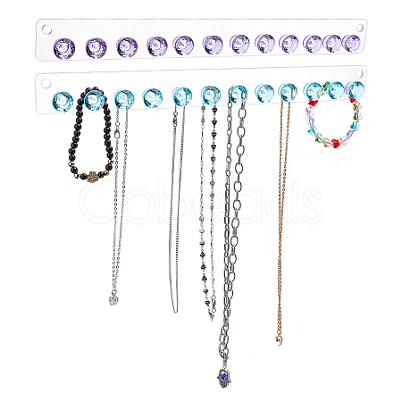 2Pcs 2 Colors Acrylic Jewelry Display Hanger Rack AJEW-PH0002-59-1