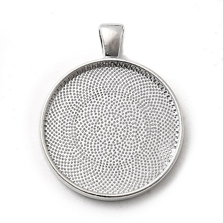 Alloy Pendant Cabochon Settings PALLOY-A13349-P-NR-1