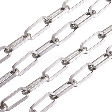 Tarnish Resistant 304 Stainless Steel Paperclip Chains STAS-R100-38-1