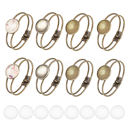 DIY Blank Dome Bangle Making Kit DIY-NB0008-11-1