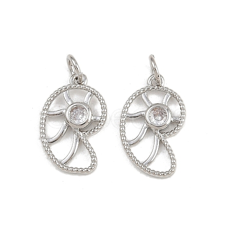 Brass Micro Pave Cubic Zirconia Pendants KK-A269-02A-P-1