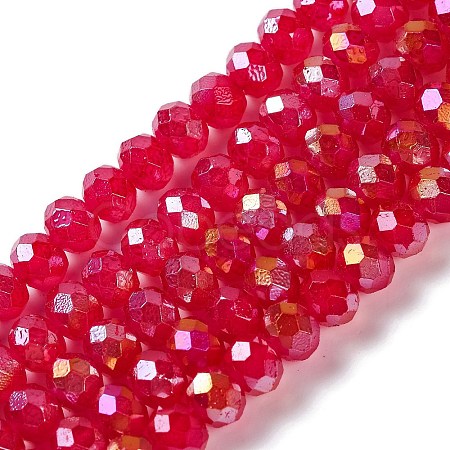 Baking Electroplate Glass Beads Strands DGLA-A039-J6MM-B21-1