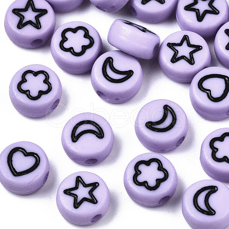 Opaque Acrylic Beads MACR-N008-33E-1