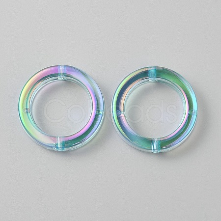 Plating Acrylic Beads MACR-WH0010-20B-01-1