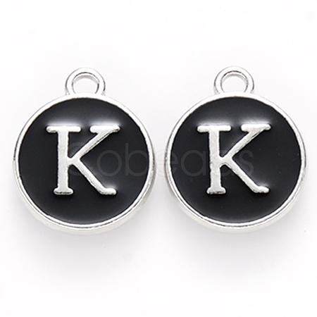 Platinum Plated Alloy Charms X-ENAM-S118-02K-P-1