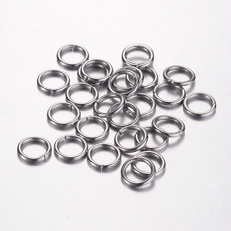 Tarnish Resistant 304 Stainless Steel Open Jump Rings X-STAS-D438-03-1