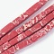 Synthetic Imperial Jasper Bead Strands, Dyed, Cuboid, Indian Red, 12~13.5x4~4.5mm, Hole: 0.8mm, about 29pcs/strand, 14.96 inch~15.19 inch(38~38.6cm)