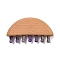 Natural Amethyst Scalp Massager, Wood Head Scalp Comb, for Head Stress Relax Massage Tool, Natural Gemstone Scalp Massager, Half Round, 51x99x22mm