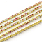 Nickel Free Raw(Unplated) Brass Rhinestone Strass Chains, Rhinestone Cup Chain, 2880pcs rhinestone/bundle, Grade A, Colorful, 2.2mm, about 23.62 Feet(7.2m)/bundle