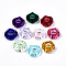 Epoxy Resin European Beads, Large Hole Beads, Donut, Faceted, Mixed Color, 13~14x5mm, Hole: 6mm