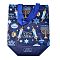 Hanukkah Theme Non-Woven Reusable Folding Gift Bags with Handle, Portable Waterproof Shopping Bag for Gift Wrapping, Rectangle, Dark Blue, 23x21.5x11cm