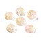 Transparent Spray Painted Glass Beads, Steamed Stuffed Bun Shape, Pink, 12x8mm, Hole: 1.2mm