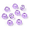 Transparent Plastic Beads, Barrel, Orchid, 9x6mm, Hole: 3.8mm, about 1950pcs/500g