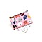 Cat Pattern Cloth Clutch Bags, Change Purse with Zipper, for Women, Rectangle, Pink, 12x8cm