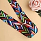 50Yards Colorful Polyester Ribbons, for DIY Clothing Accessories Decorations, Stripe, 1-5/8 inch(40mm)