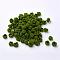 Polyester Weave Beads, Round, Olive Drab, 6x5mm, Hole: 4mm, about 200pcs/bag