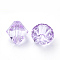 Transparent Acrylic Beads, Bicone, Lilac, 6x5.5mm, Hole: 1.5mm, about 6120pcs/500g