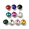 304 Stainless Steel Pendants, with Rhinestone, Stainless Steel Color, Flat Round, Mixed Color, 16.5x13.5x7.5mm, Hole: 1.6mm