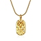 Constellations Cubic Zirconia Pendant Necklace, with Golden Stainless Steel Round Snake Chains, Aries, 17.72 inch(45cm)