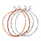 Glass Seed Beaded Necklace, with Alloy Clasps, Mixed Color, 16.65~16.73 inch(42.3~42.5cm)