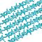 Olycraft 10 Strands Synthetic Turquoise Beads Strands, Starfish/Sea Stars, Dyed, Deep Sky Blue, 14~15x14~15x5mm, Hole: 1.5mm, about 36~38pcs/strand, 14.57 inch~14.96 inch(37~38cm)