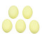 Opaque Spray Painted Acrylic Cabochonsl, Oval, Yellow, 17.5x12.5x5.5mm