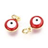 Brass Enamel Beads X-KK-B024-02G-F-2