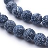 Frosted Natural Weathered Agate Beads Strands G-F367-8mm-05-3