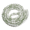 Crackle Baking Paint Imitation Jade Glass Beads Strands DGLA-T003-6mm-06-3