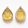 Faceted Glass Pendants X-GLAA-T010-016E-1