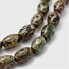 Tibetan Style 3-Eye dZi Beads Strands TDZI-G010-A04-3