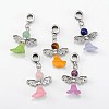 Lovely Wedding Dress Angel Alloy European Dangle Large Hole Pendants PALLOY-JF00002-1