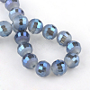 Faceted(96 Facets) Round Electroplate Glass Bead Strands X-EGLA-S130-10mm-02-3
