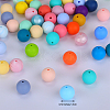 Round Silicone Focal Beads SI-JX0046A-93-2
