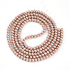 Baking Paint Pearlized Glass Pearl Round Bead Strands HY-Q003-4mm-11-2